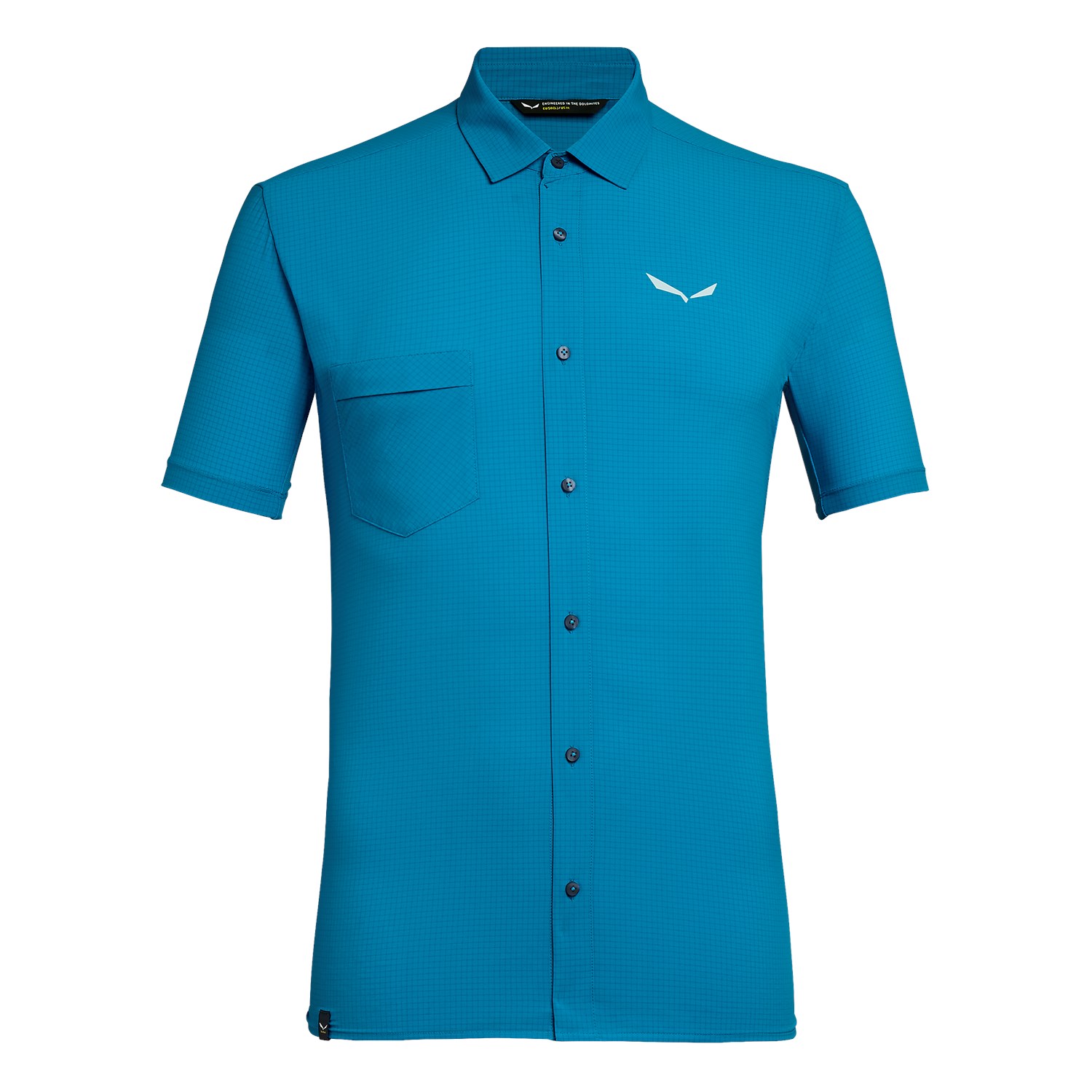 Camisetas Hombre Chile - Salewa Puez Minicheck 2 Dry Short Sleeve - Azules - LEGZ-46137